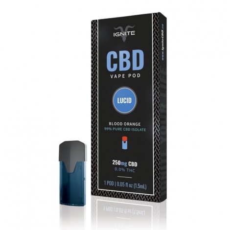 Ignite CBD Vape Pod 250mg - Lucid - Blood Orange