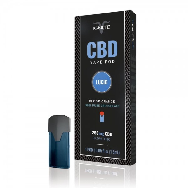 Ignite CBD Vape Pod 250mg - Lucid - Blood Orange