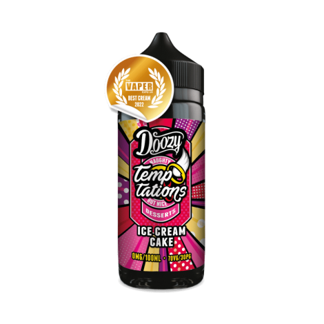 Doozy Vape Co Temptations | Ice Cream Cake | 100ml Shortfill | 0mg